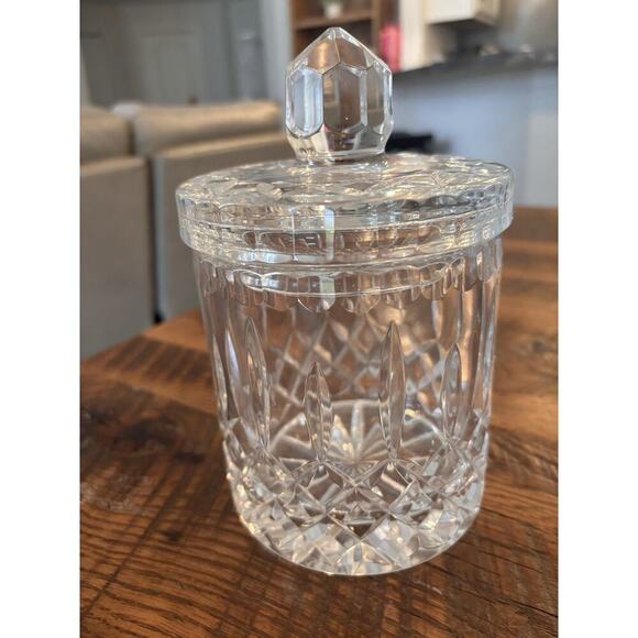 24% Genuine Lead Crystal Lid & Label Western Germany Hand Cut Ice Biscuit Candy - Picture 8 of 9